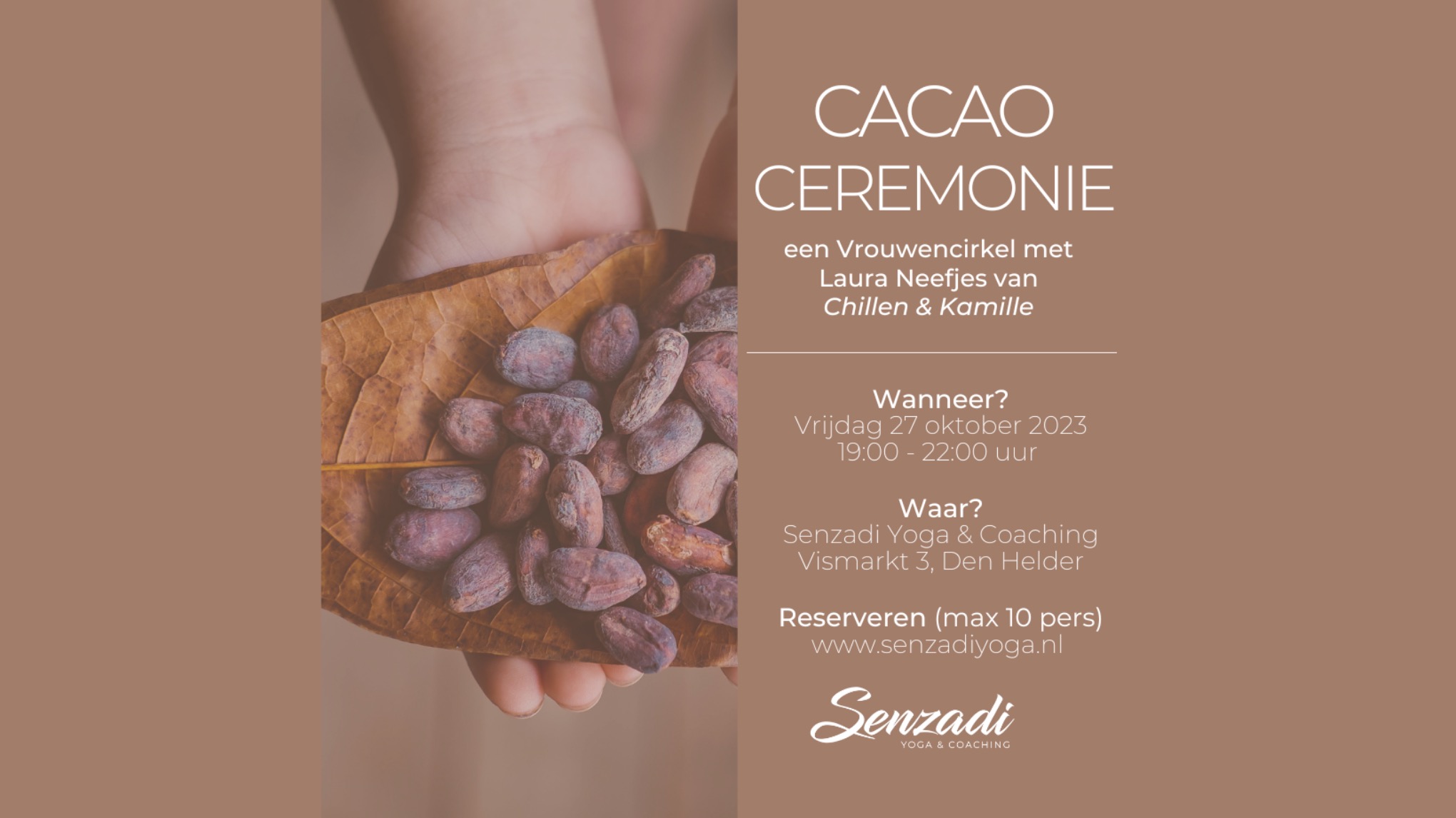 (VOL) Cacao Ceremonie & Vrouwencirkel met Laura Neefjes; Chillen & Kamille