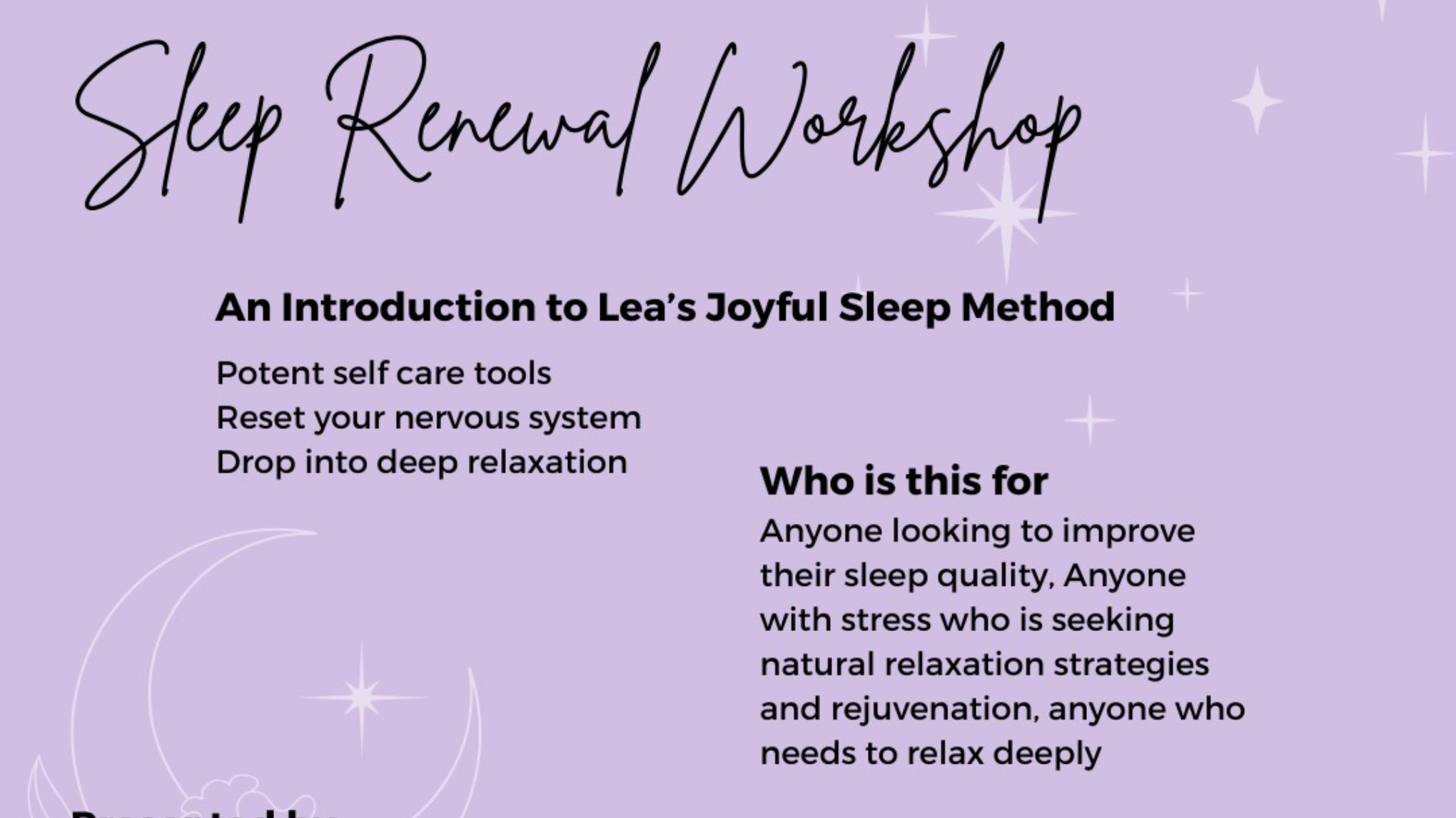 Sleep Renewal Workshop