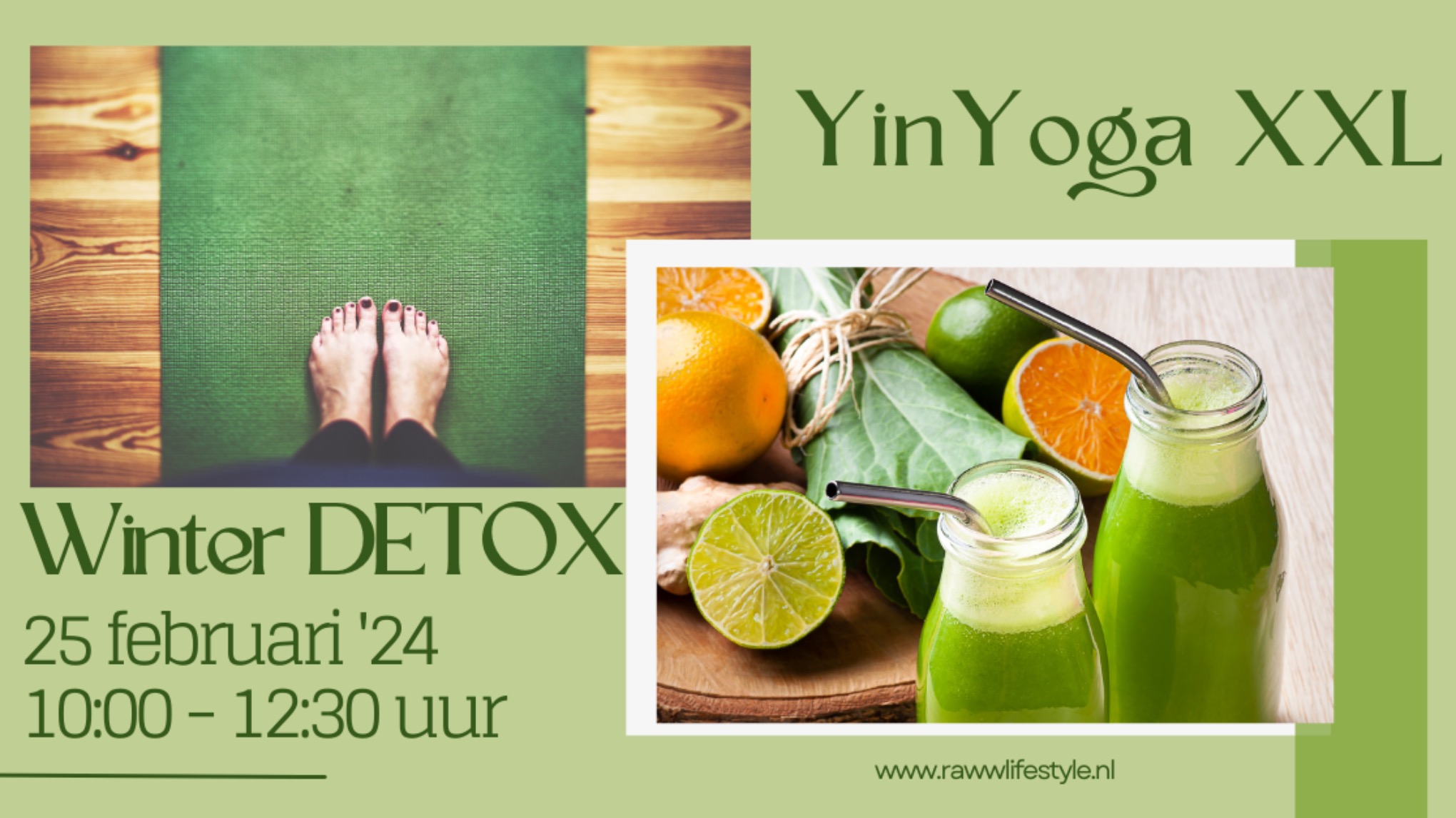 Yin yoga XXL & Detox - 25 feb - Open je hart voor winter!