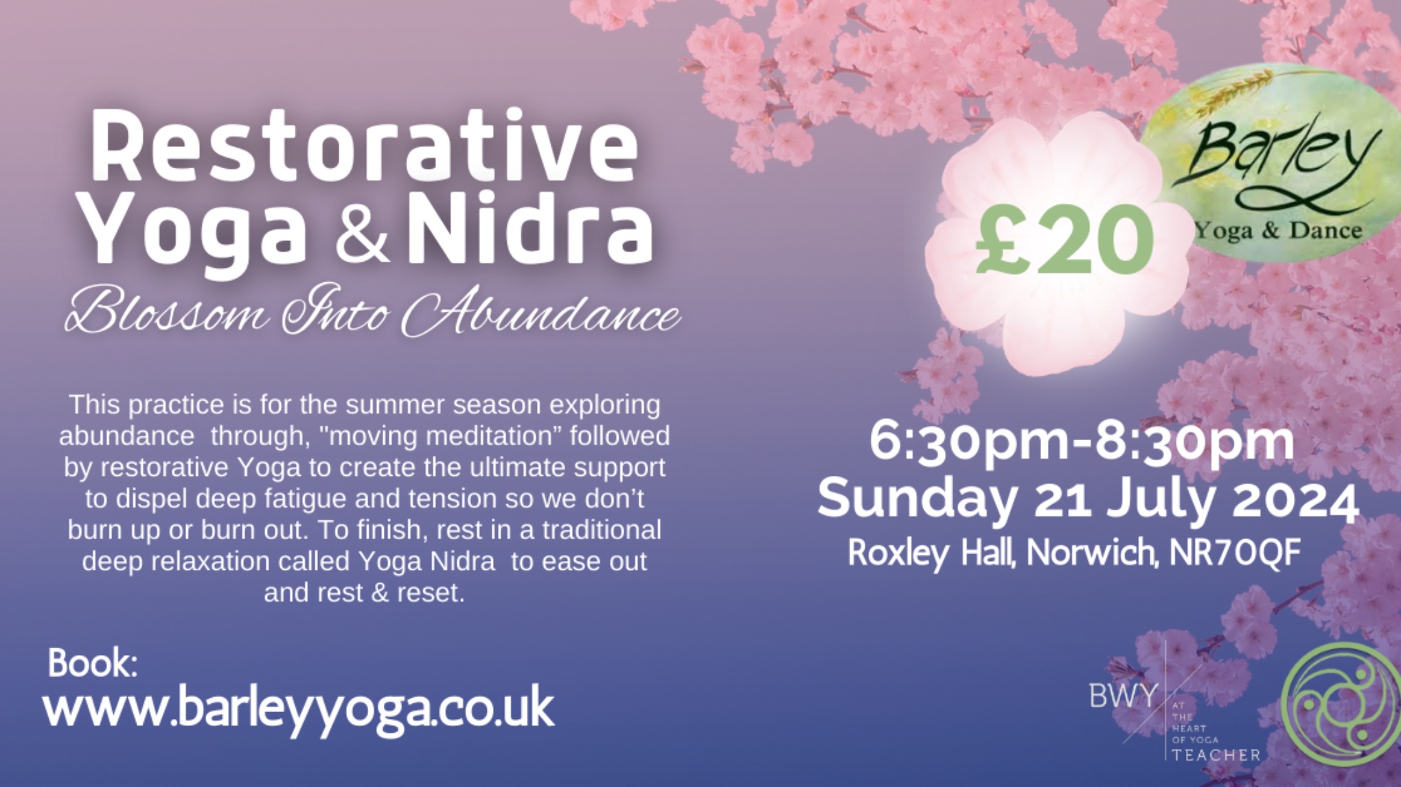 Restorative Yoga and Nidra / Blossom into abundance