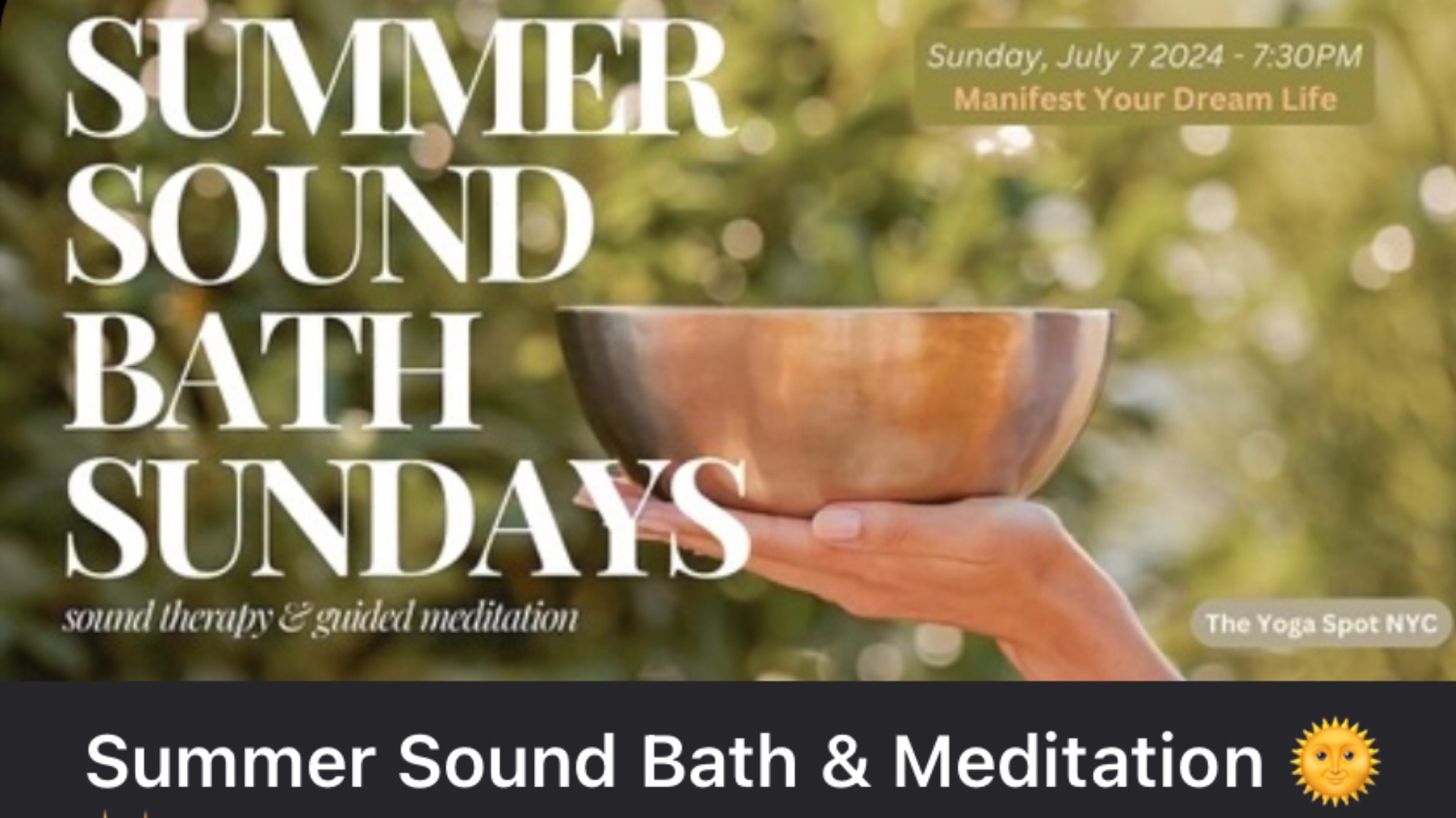 Summer Sound Bath and Meditation $25