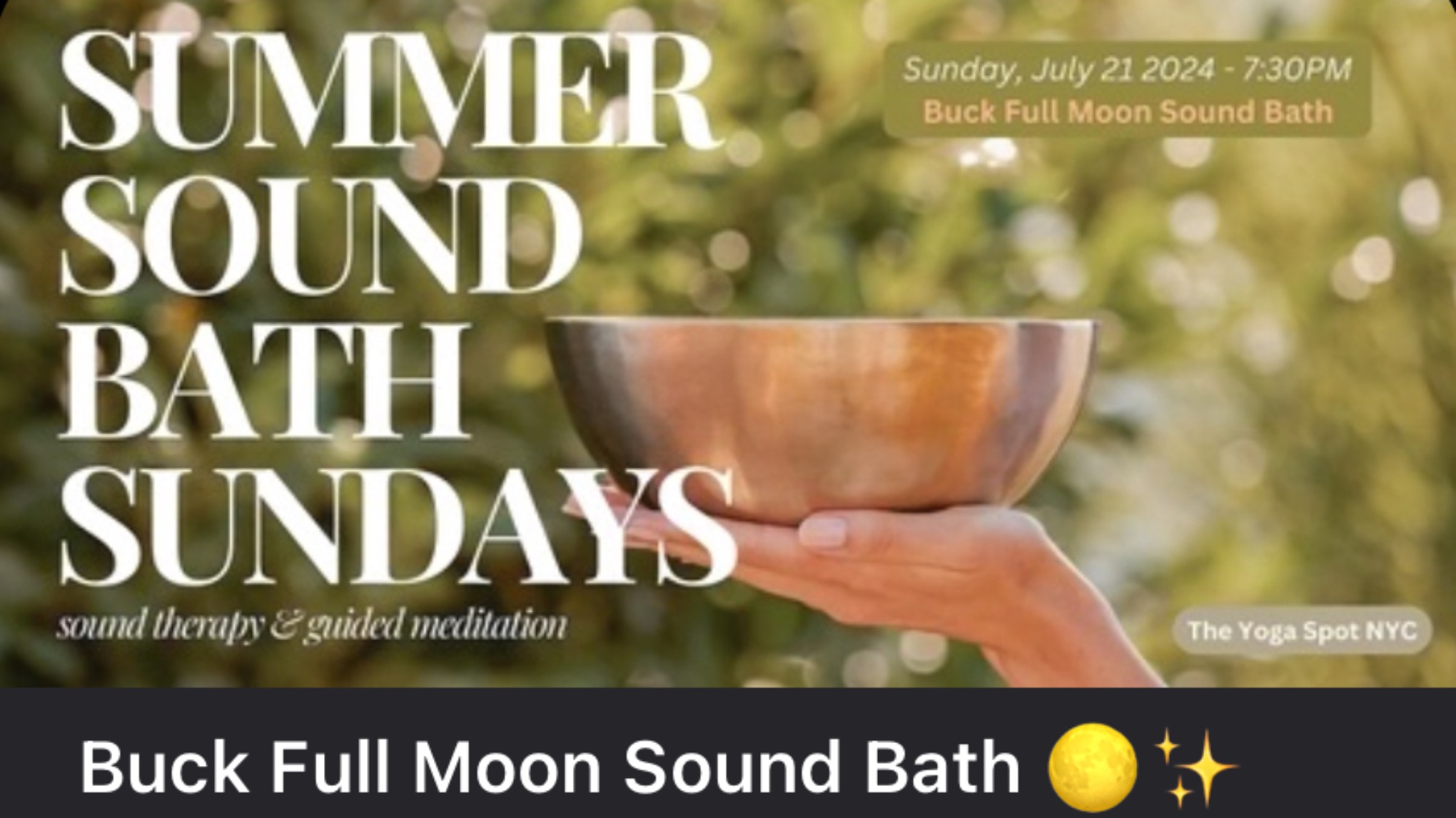 Buck Full Moon Sound Bath $25