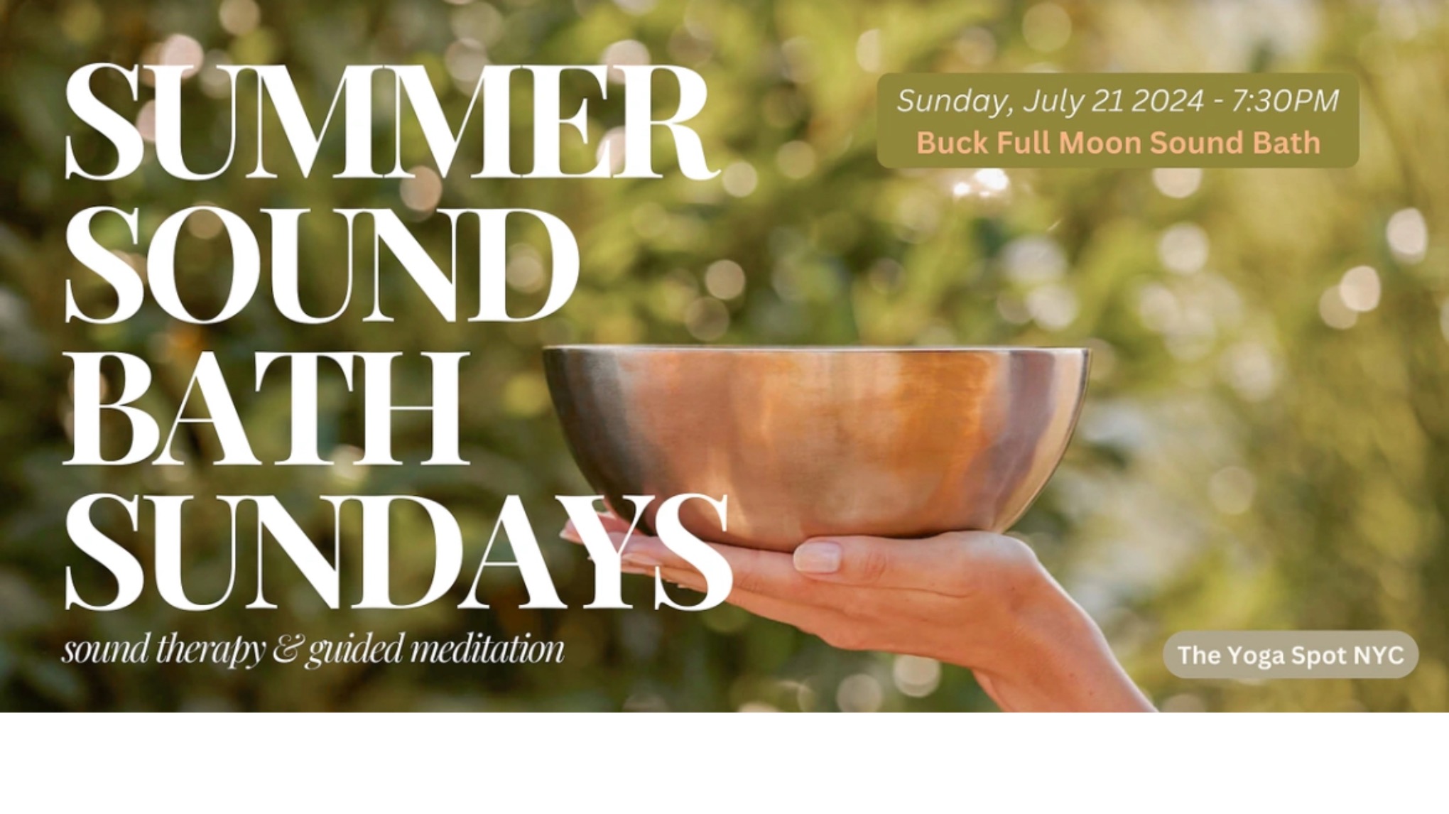 Buck Full Moon Sound Bath $25