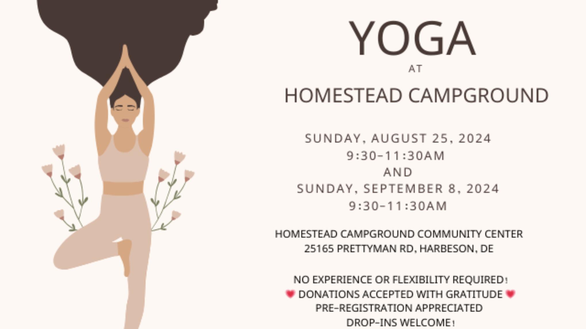 2-Hour Gentle Mat Yoga at Homestead Campground