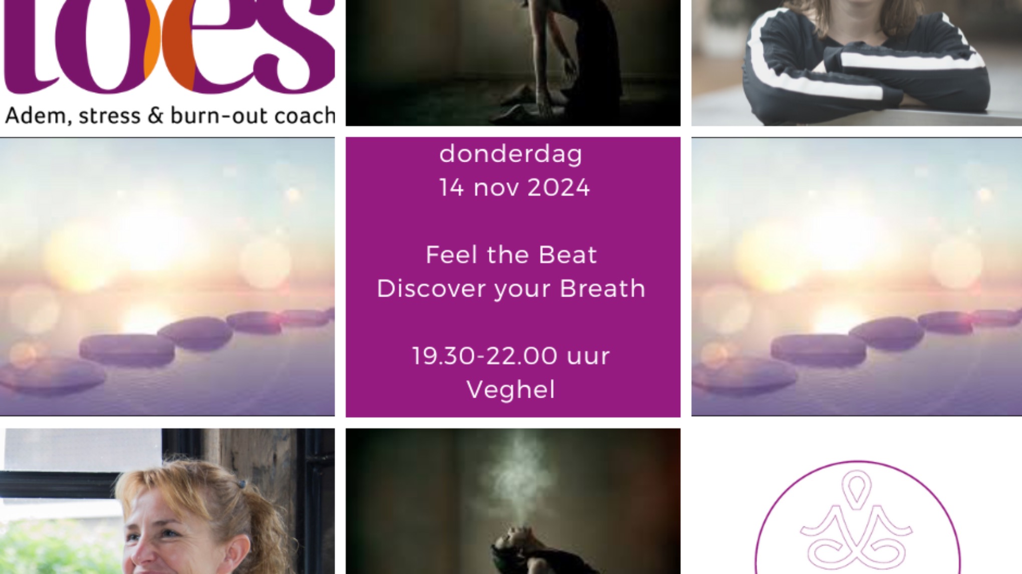 Feel the Beat, DISCOVER your Breath , met adem en cacao