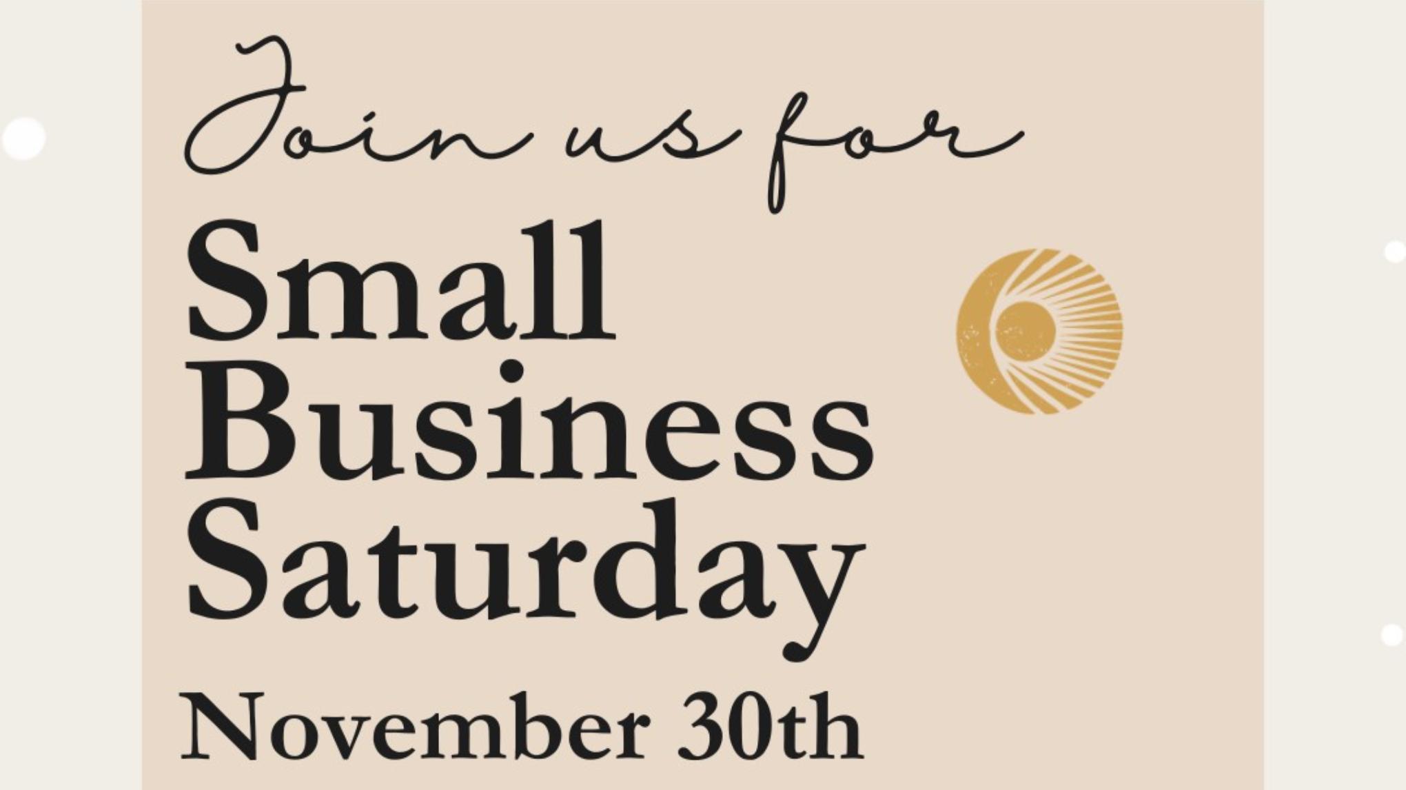 Small Business Saturday - Holiday shopping and treats