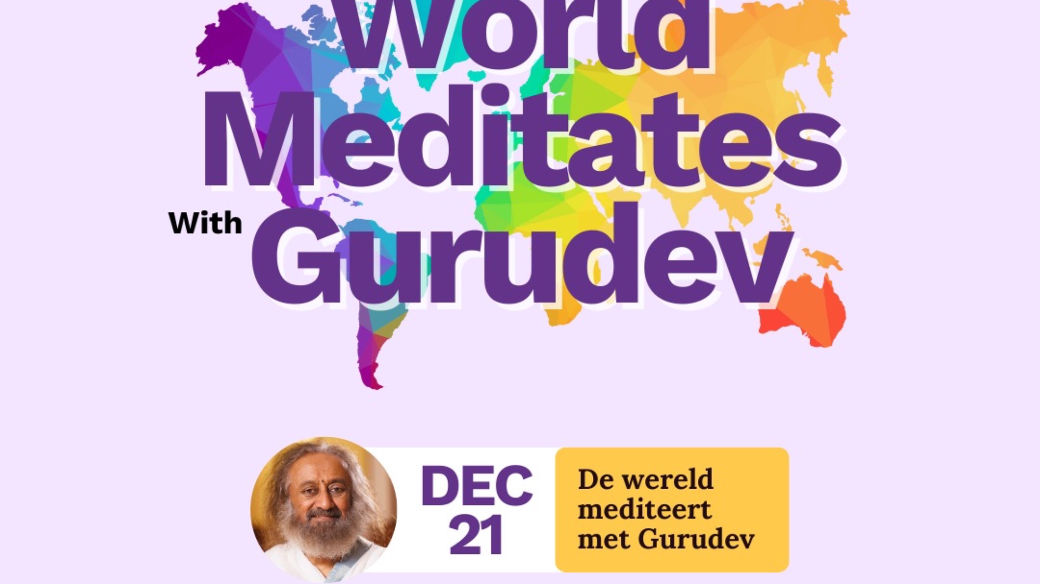 Mediteer mee met Gurudev op Wereld Meditatie Dag